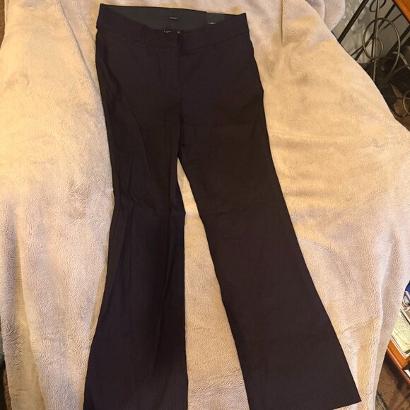 Lane Bryant Women's Plus Size 16 Black Pinstripe Pants Pink Pinstripes NWT Allie - Picture 1 of 13